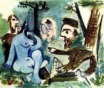 Pablo Picasso Painting - Almuerzo sobre la hierba después de Manet 4 1961 cubismo Pablo Picasso